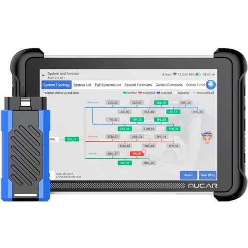 Escáner Automotriz Profesional Mucar 892BT Pro: Topología de Red y Programación J2534 Escáner Automotriz Profesional Mucar 892BT Pro: Topología de Red y Programación J2534