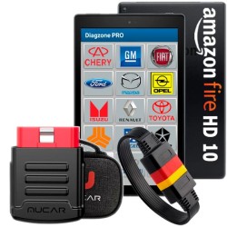 Escáner Mucar BT200 Diagzone y Tablet Amazon Fire HD10