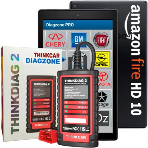 Escáner Thinkdiag 2 Diagzone y Tablet Amazon Fire HD10